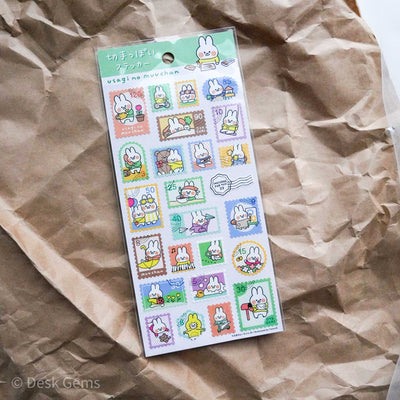 Mind Wave Cute Stamp-shape Stickers - Bunny Muuchan