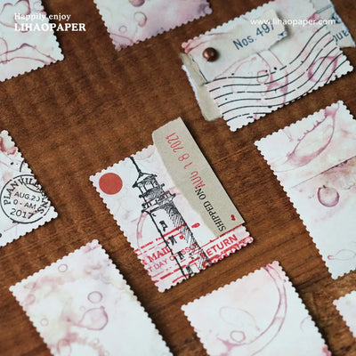 Lihaopaper Tea Stain Postmark Tape 