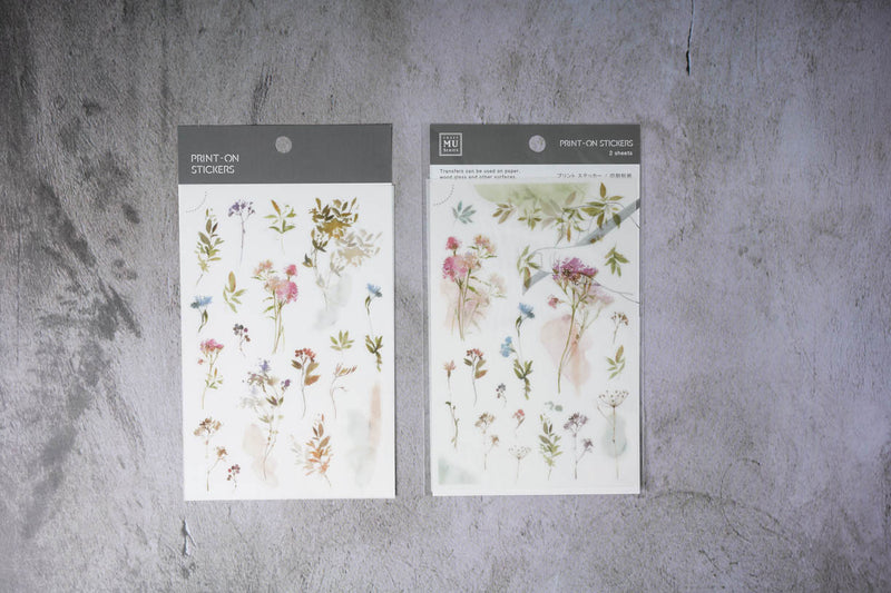 MU Print-on Stickers - No. 159 - Watercolor Flowers