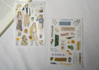Pion Transfer Stickers - Girls and Notes