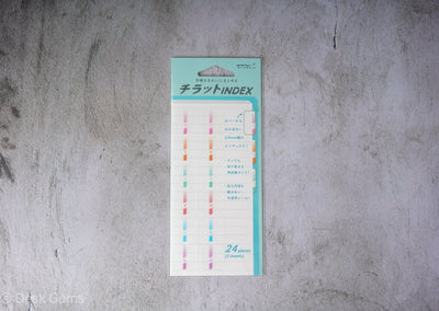 Chiratto Index Tabs - Colored and Numbered (Wide) 