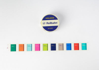 Rollbahn Washi Tape - Notebooks of Vivid Colors 