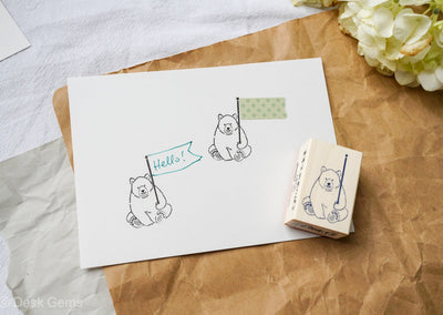 Beverly "Washi Tape's Companion" Rubber Stamp - Bear