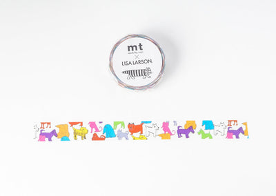 MT Washi Tape Special Collaboration - Colorful Dogs(Lisa Larson) 