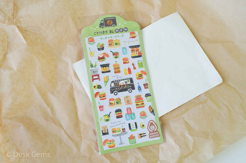 Mind Wave Kotorimachi Stickers - Food Truck Series - Burger Truck