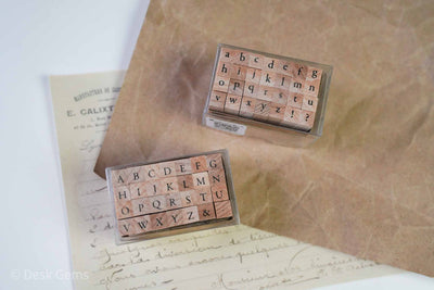 Kodomo No Kao Petit Moji Stamp Set - Alphabet (Small) 