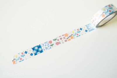 Seitousha Limited Edition Washi Tapes - Embroidery Pattern - Blue and Red
