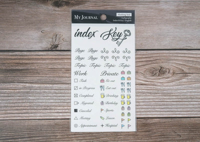 Pine Book My Journal Stickers - Index