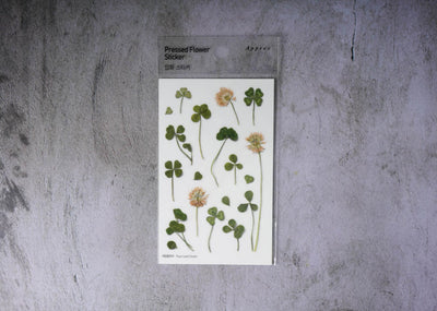 Appree Pressed Flower Stickers - Four Leaf Clover
