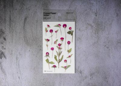 Appree Pressed Flower Stickers - Globe amaranth
