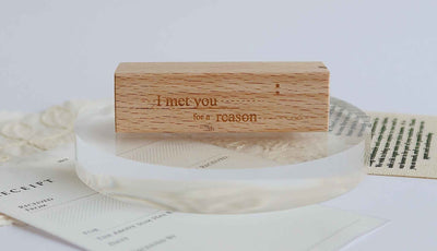 Sue Sauce Rubber Stamp - English Words - I met you for a reason