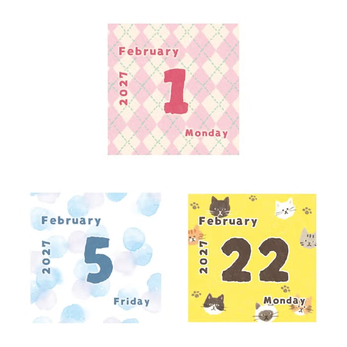Furukawa Paper Boxed Mini Calendar 2027 - Patterns