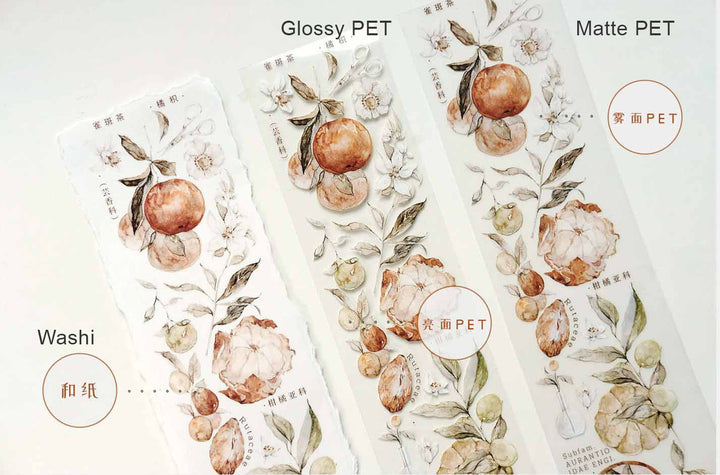 Freckles Tea Vol.3  Pure White Series Tape - Tangerine