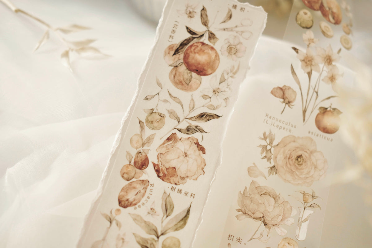 Freckles Tea Vol.3  Pure White Series Tape - Tangerine