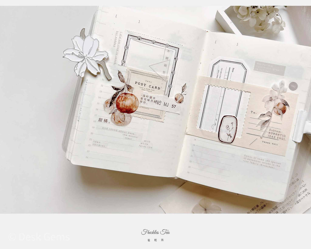 Freckles Tea Vol.3  Pure White Series Tape - Tangerine