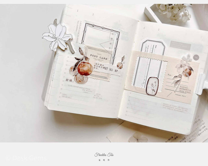 Freckles Tea Vol.3  Pure White Series Tape - Tangerine