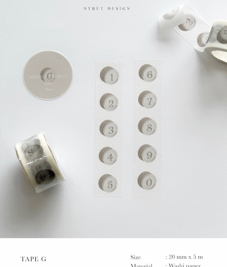 NYRET Design Vol.8 The Planner Series II Washi Tapes - Volume 2 - G