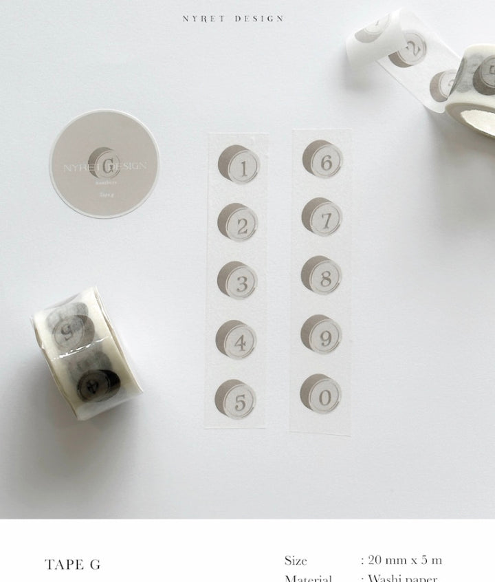 NYRET Design Vol.8 The Planner Series II Washi Tapes - Volume 2 - G