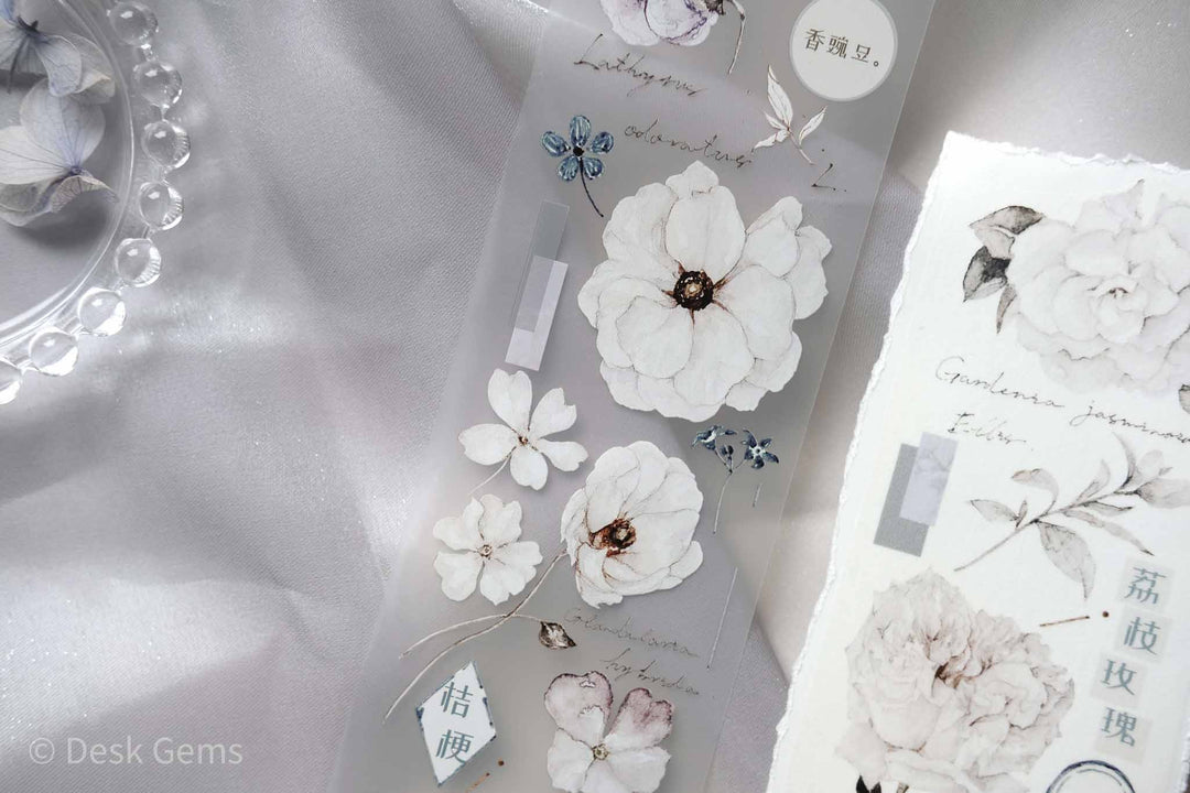 Freckles Tea Vol.3  Pure White Series Tape - Misty Blue