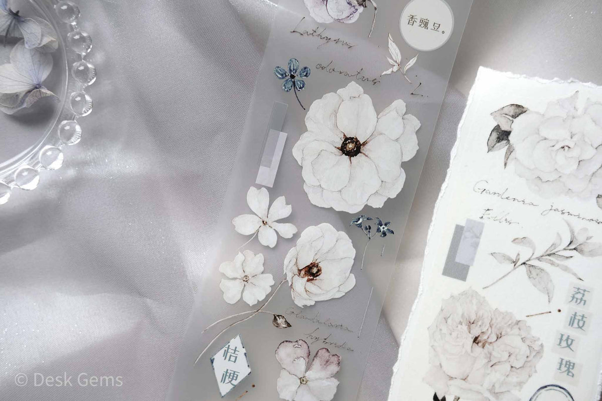 Freckles Tea Vol.3  Pure White Series Tape - Misty Blue