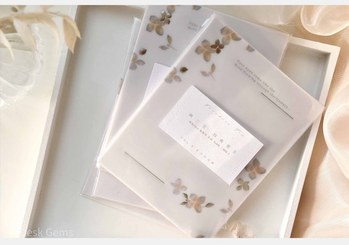 Freckles Tea Vol.3 Vellum Paper Set - Two Three Flowers 