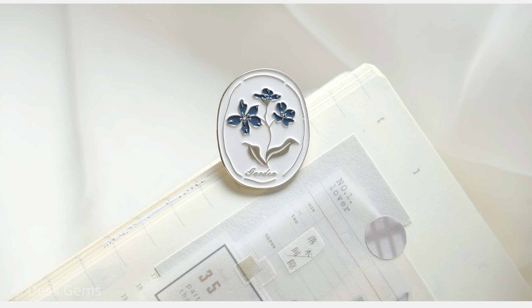 Freckles Tea Vol.3 Metal Clip - Blue Wild Flower
