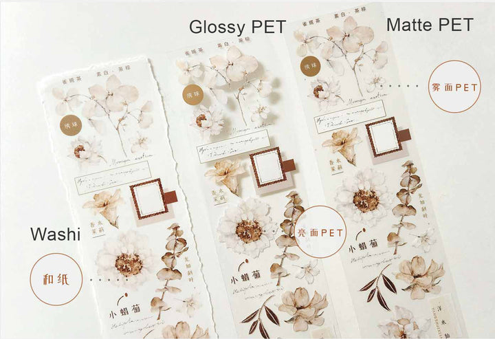 Freckles Tea Vol.3  Pure White Series Tape - Tea Brown