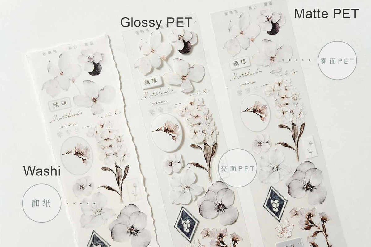 Freckles Tea Vol.3  Pure White Series Tape - Misty Blue