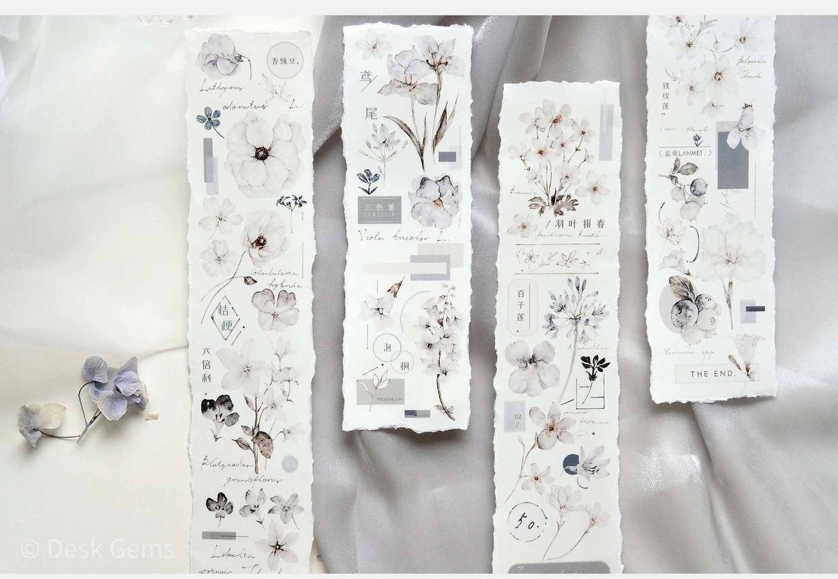 Freckles Tea Vol.3  Pure White Series Tape - Misty Blue