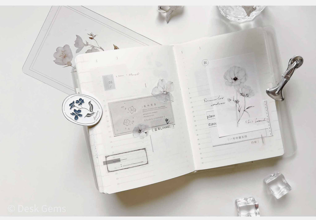 Freckles Tea Vol.3  Pure White Series Tape - Misty Blue