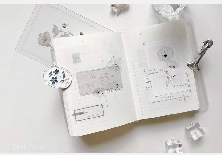 Freckles Tea Vol.3  Pure White Series Tape - Misty Blue