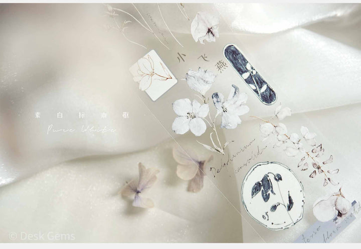 Freckles Tea Vol.3  Pure White Series Tape - Misty Blue
