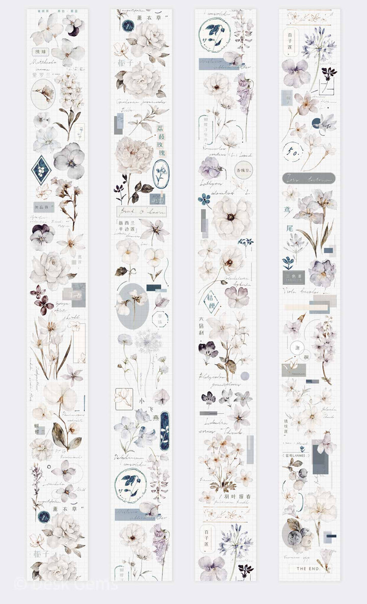 Freckles Tea Vol.3  Pure White Series Tape - Misty Blue