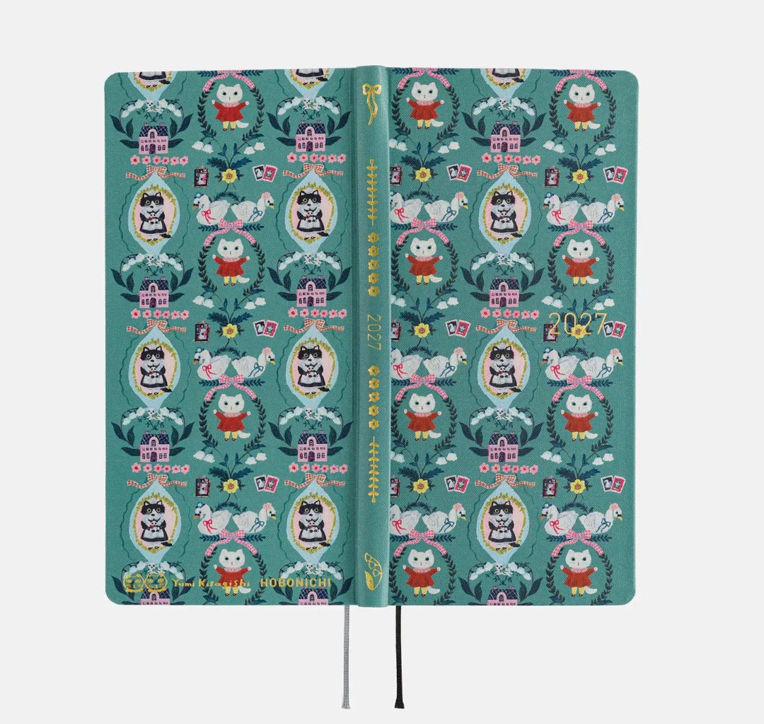 Hobonichi Techo Weeks 2027 - Yumi Kitagishi: White Cat Wallpaper