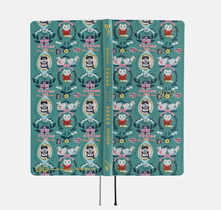 Hobonichi Techo Weeks 2027 - Yumi Kitagishi: White Cat Wallpaper