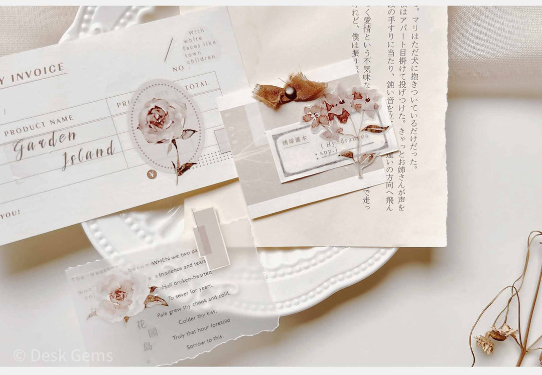 Freckles Tea Vol.3  Pure White Series Tape - Foliage