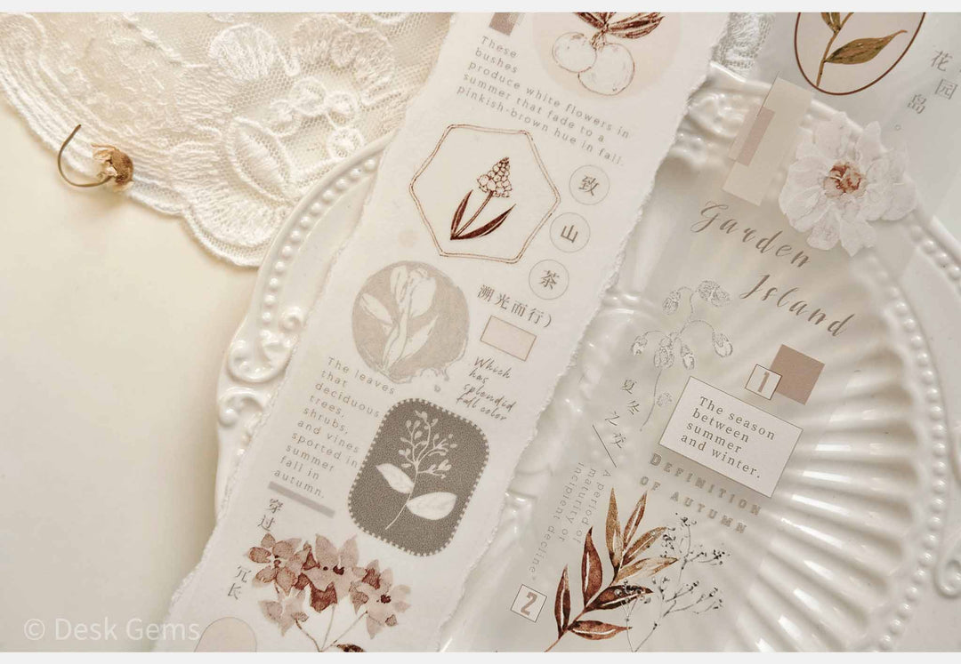 Freckles Tea Vol.3  Pure White Series Tape - Foliage