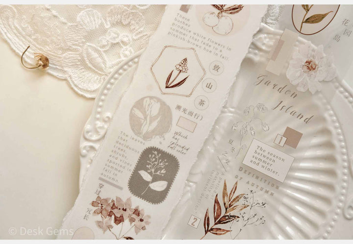 Freckles Tea Vol.3  Pure White Series Tape - Foliage