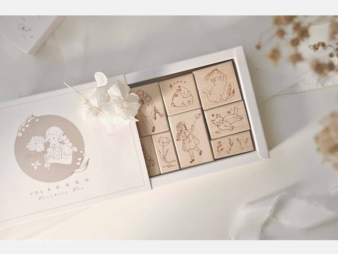 Freckles Tea Vol.3 Stamp Set - Flower Island 
