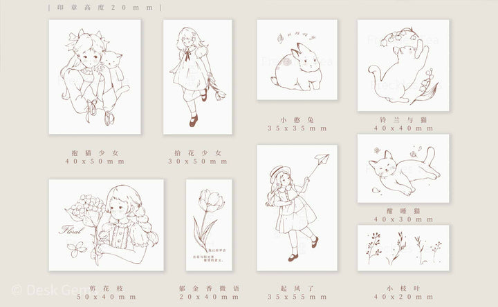 Freckles Tea Vol.3 Stamp Set - Flower Island 