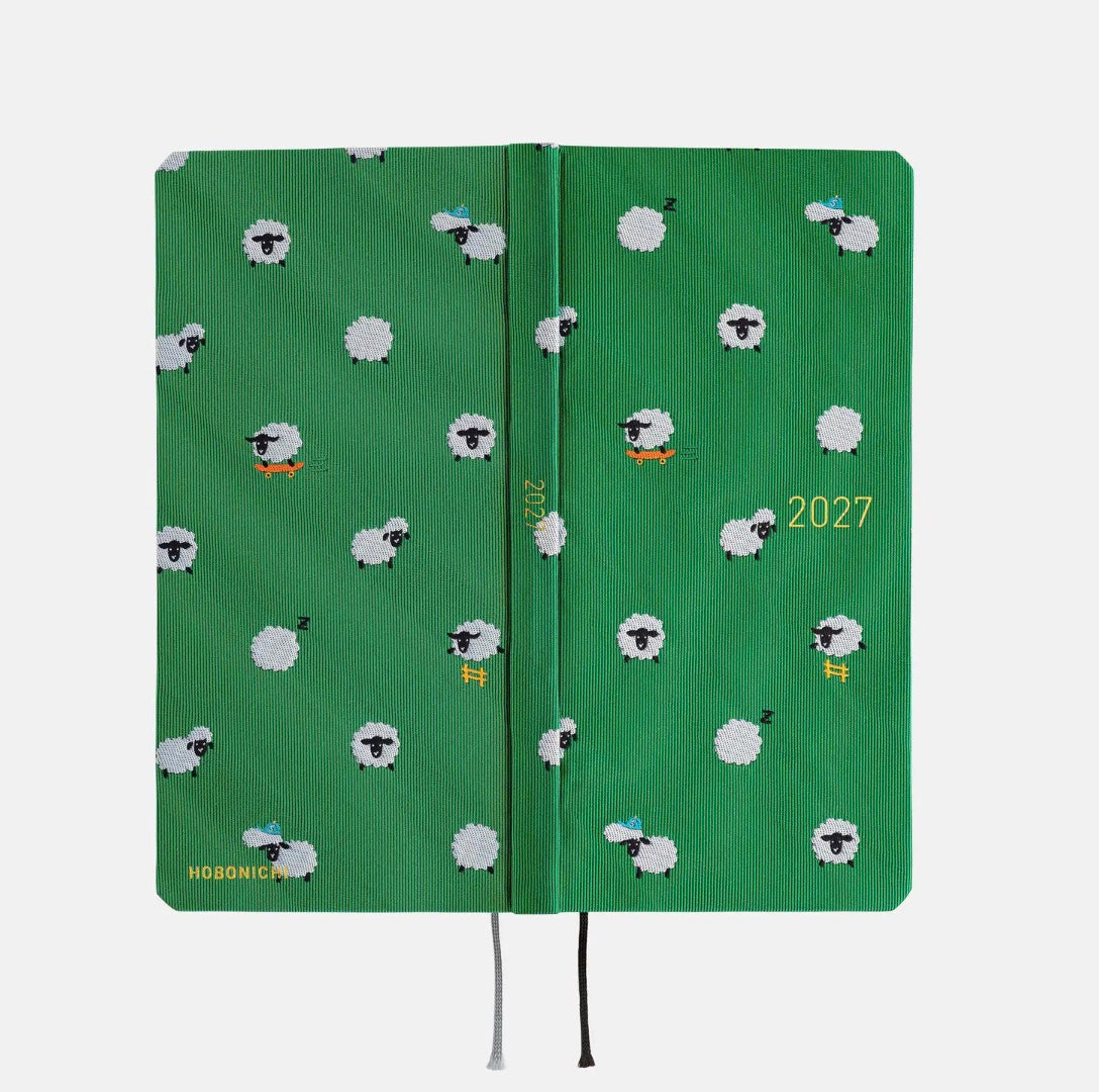 Hobonichi Techo Weeks 2027 - Bow &amp; Tie: Sheep Sheep Sheep
