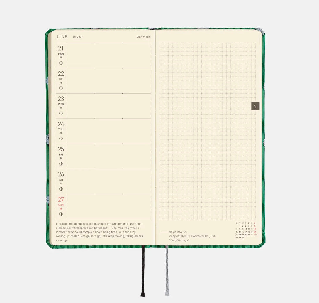 Hobonichi Techo Weeks 2027 - Bow &amp; Tie: Candy Dream