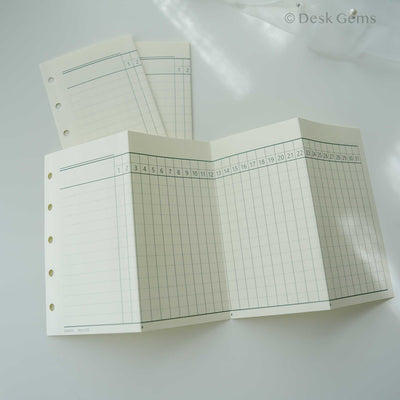 Atabo Accordion Fold Insert - Monthly Gantt Chart (date-free)