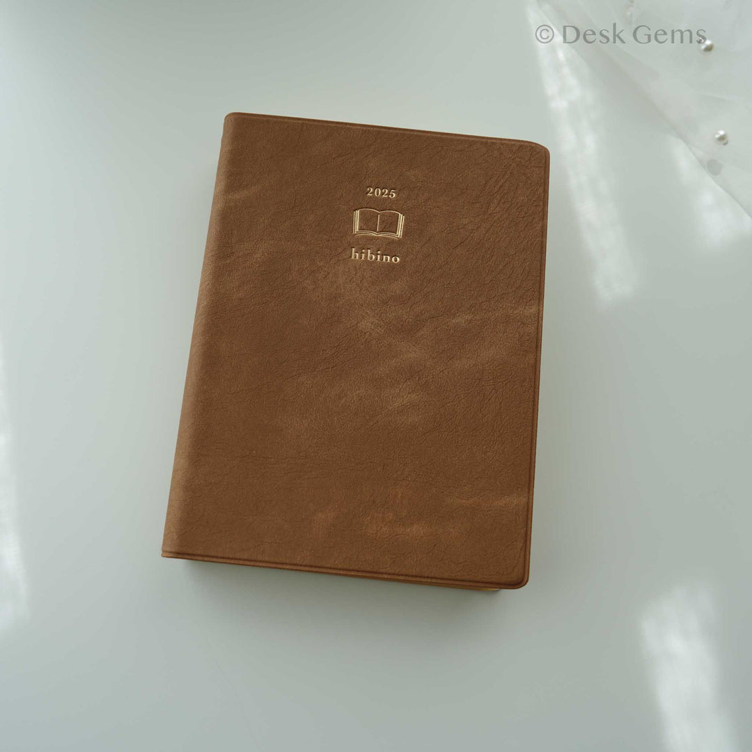 Midori Hibino 2025 Planner - One Day Two Page - Camel