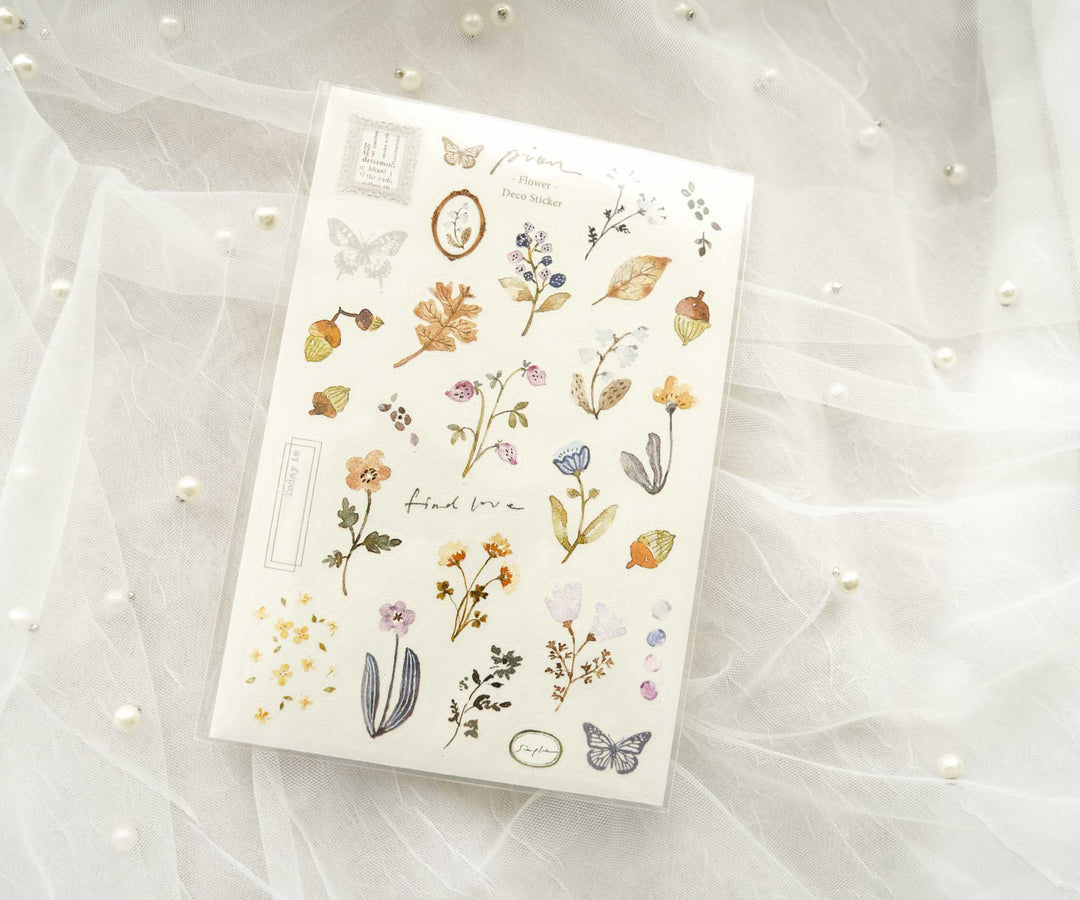 Pion Die-cut Paper Stickers - Flower