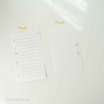 Desk Gems Le Mien Inserts - Free List B