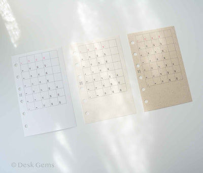 Desk Gems Le Mien Inserts - Single Habit Tracker (M6)