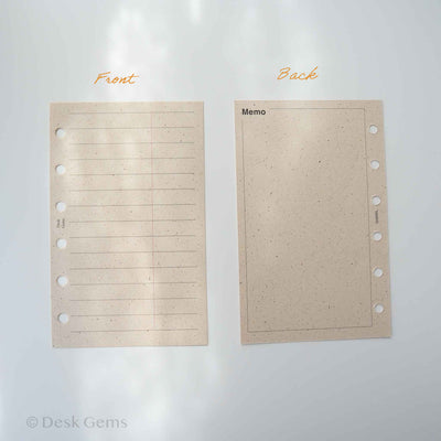 Desk Gems Le Mien Inserts - Free List B