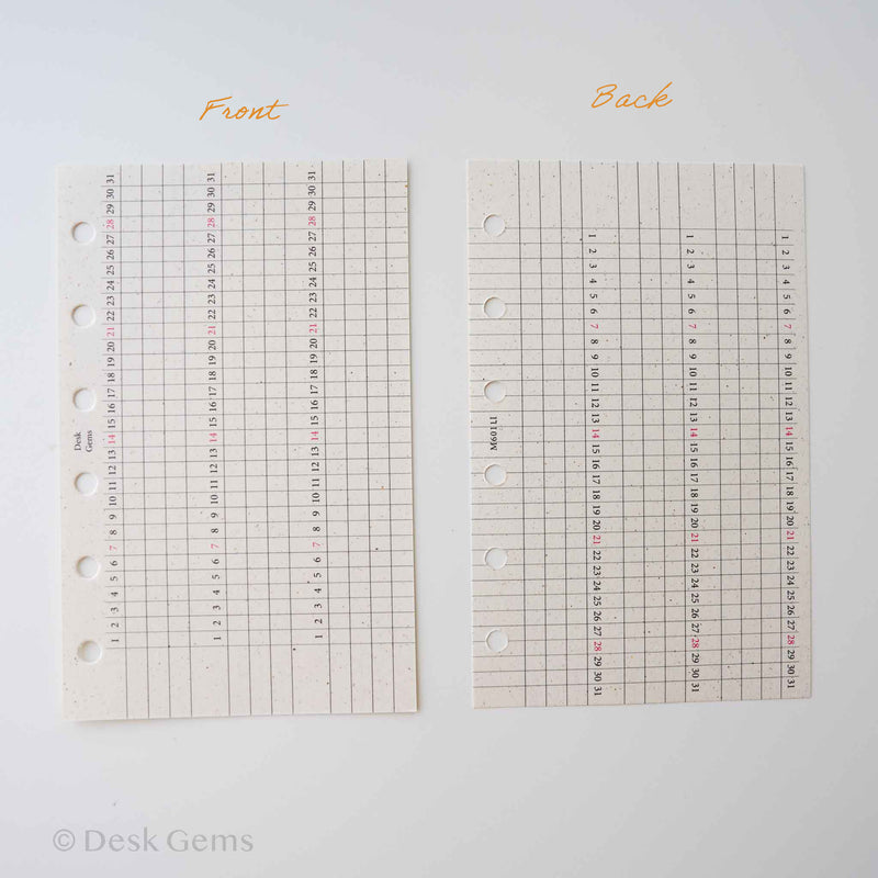 Desk Gems Le Mien Inserts - Multiple Habit Trackers (M6)