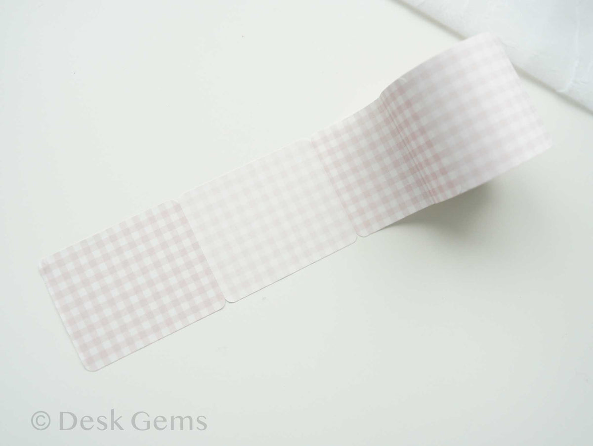 Papier Platz Sticky Note Roll - Check - Pink